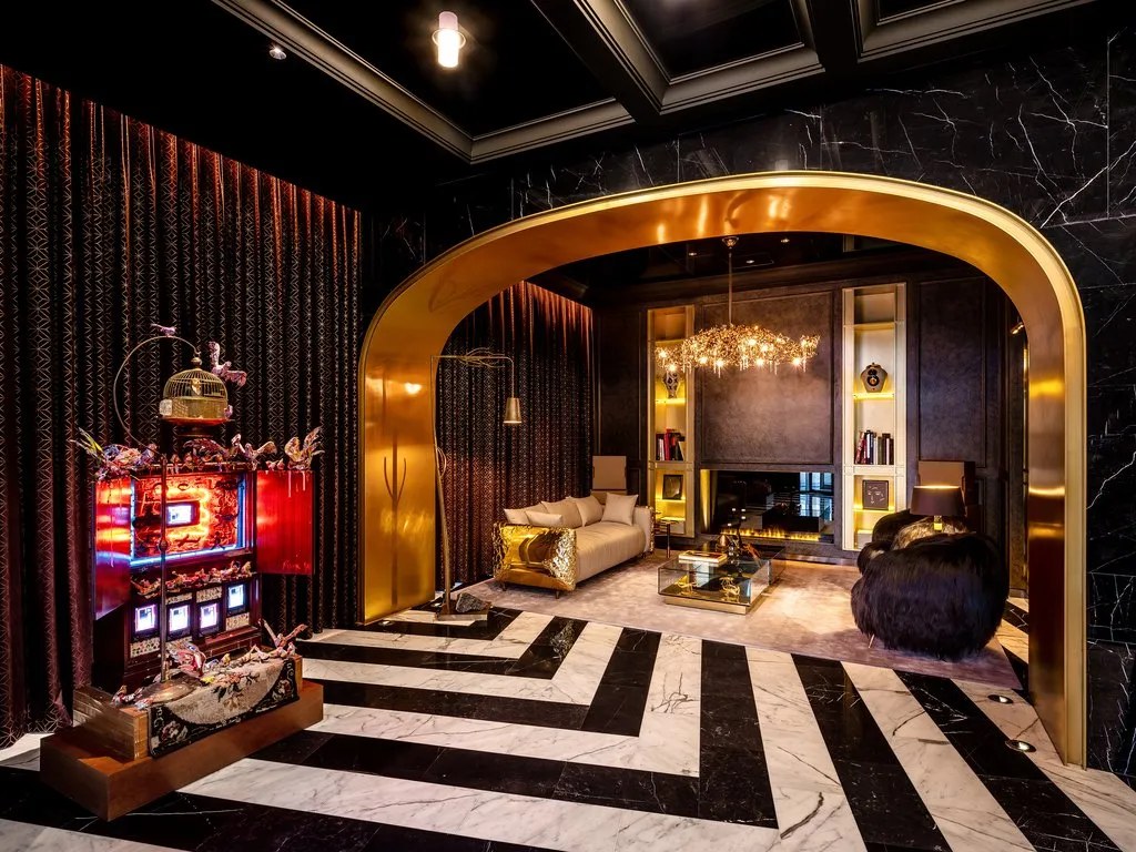 Interior of a converted historic building now working as a hotel